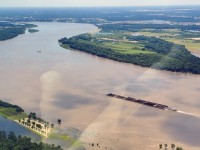 Barge on the Mississippi